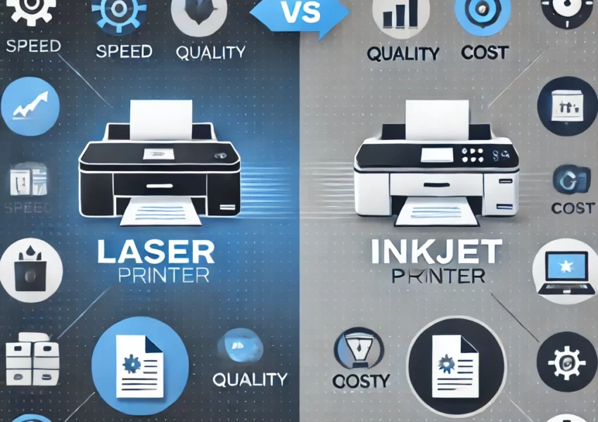 الطابعات الليزرية، الطابعات الحبرية، مقارنة الطابعات، طابعة ليزر، طابعة حبر، طابعات للمكاتب، طابعات منزلية