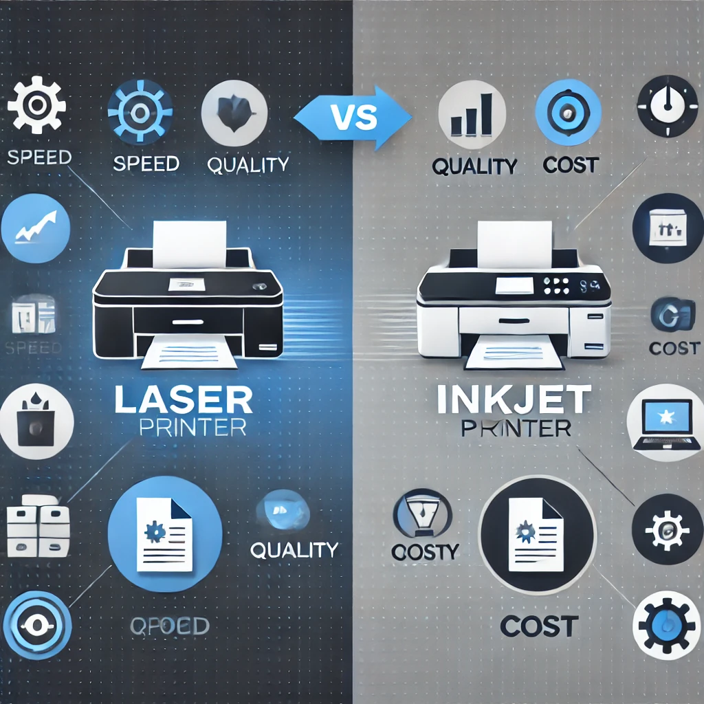 الطابعات الليزرية، الطابعات الحبرية، مقارنة الطابعات، طابعة ليزر، طابعة حبر، طابعات للمكاتب، طابعات منزلية