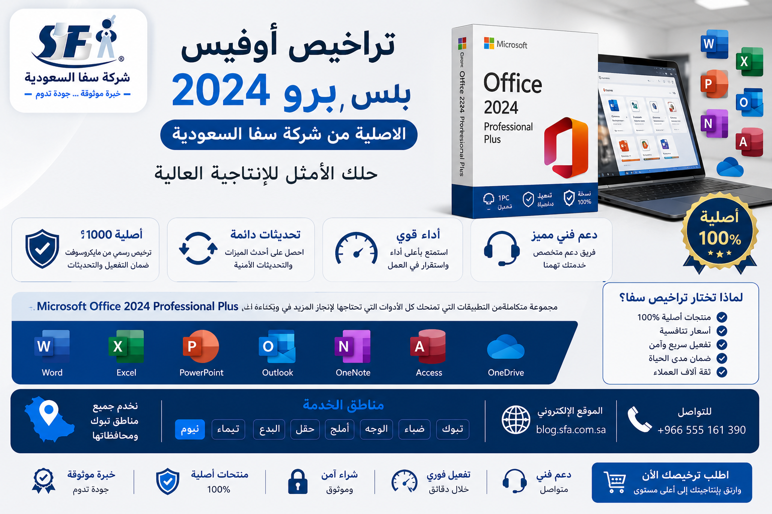 تراخيص أوفيس 2024 برو بلس الأصلية من شركة سفا السعودية – حلك الأمثل للإنتاجية العالية