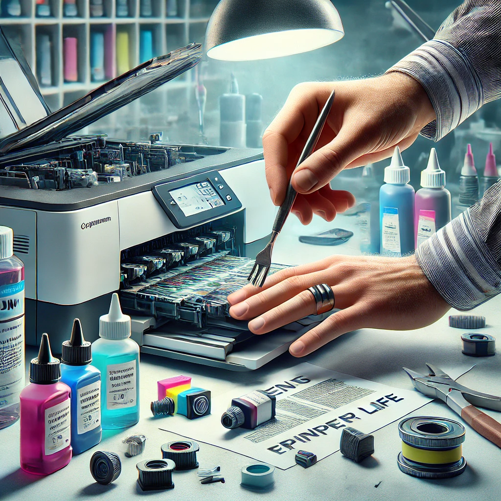 كيفية تنظيف رأس الطباعة بالصور