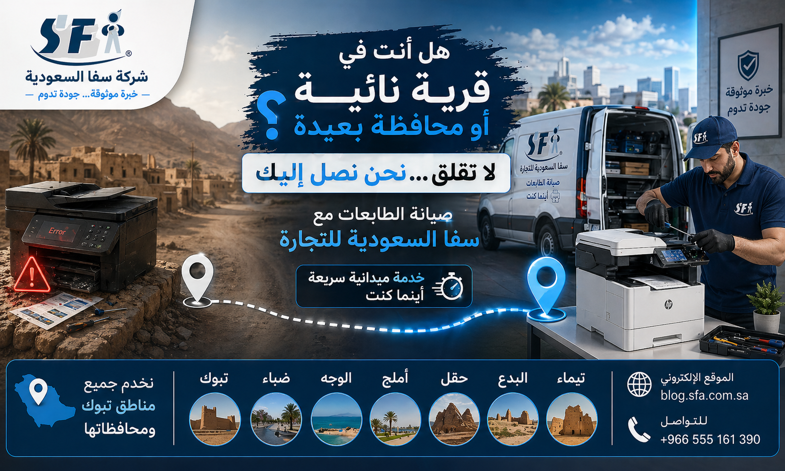 صيانة الطابعات مع سفا السعودية للتجارة